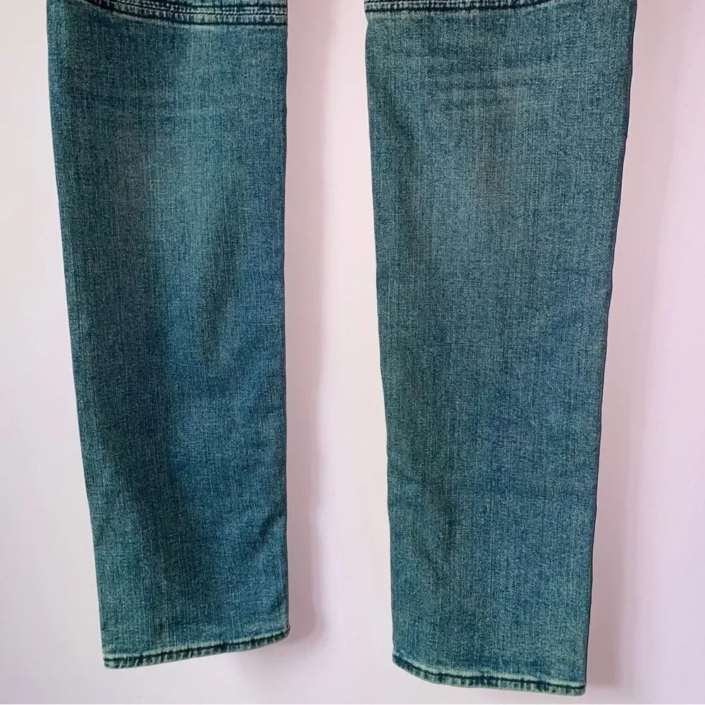 True Religion Size 30 Rocco Relaxed Skinny Light Wash Denim Jeans